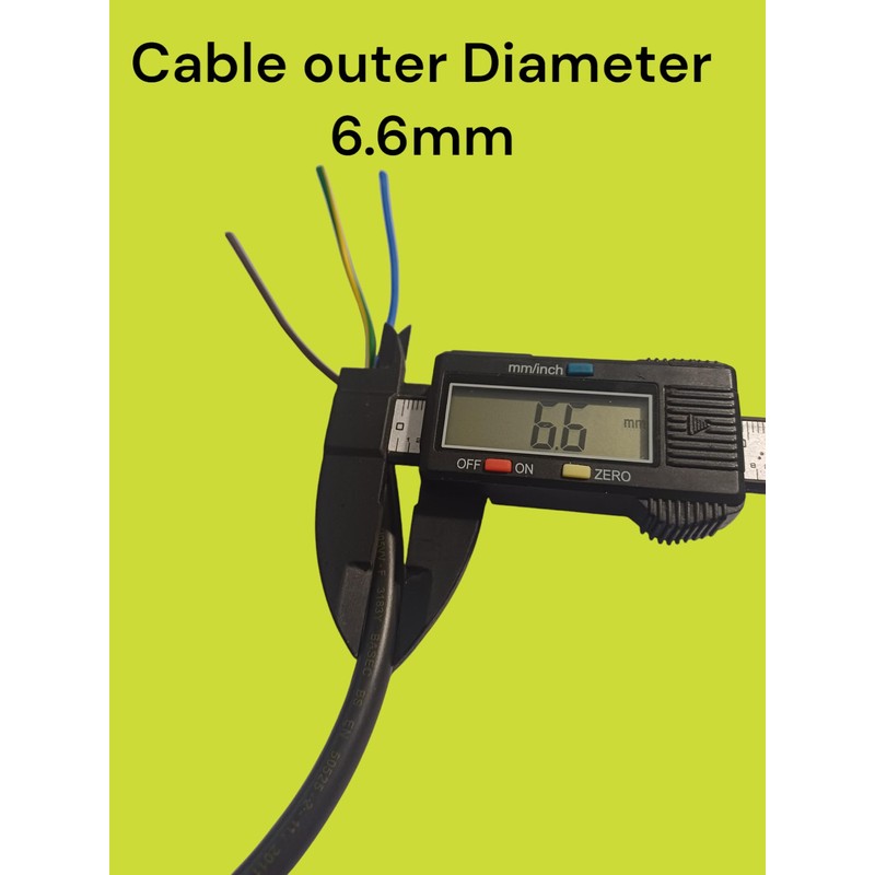 3 Core Black Flex Cable, 5 Metres, 3183Y (0.75mm²)