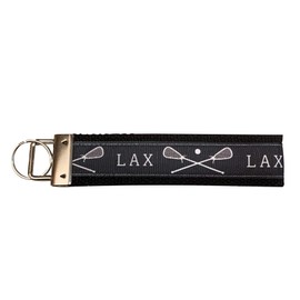 Llavero Lacrosse - Llavero unisex de lacrosse negro para jugadores de lacrosse, 15 cm (6"), Zinc