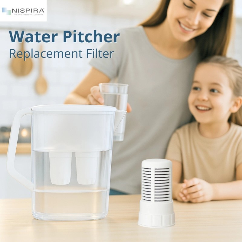 Nispira Water Filter Replacement for Alexapure Seychelle Water Pitcher, 1