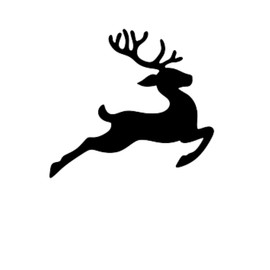 Pack of 3 Flying Reindeer Stencils, 16x20, 11x14 and 8x10 Made from 4 Ply Matboard
