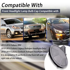 Ciuouient 84953AJ000 Front Headlight Lamp Bulb Cap Compatible with 2013-2016 Subaru BRZ,2010-2014 Subaru Legacy,2010-2014 Subaru Outback