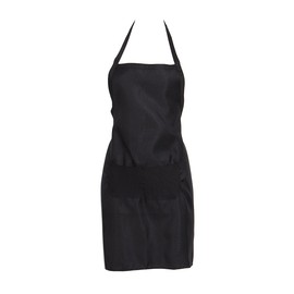 Edhomenn Women Men Fashion Apron Adjustable Solid Color Apron with Pocket Waterproof Cooking Kitchen Chef (01 Black, One Size)