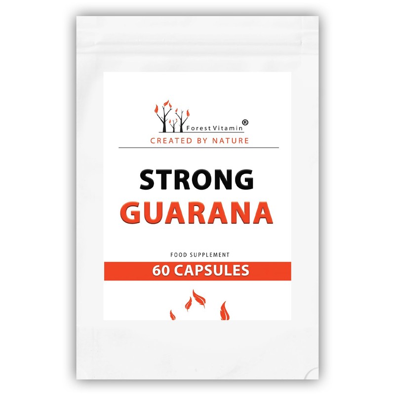 Forest Vitamin Strong Guarana 525 mg, 60 Capsules, Paullinia Cupana,