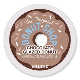 Donut House Collection Chocolate Glazed Donut, Single-Serve Keurig K-Cup Pods, Flavored Light Roast Coffee, 24 Count