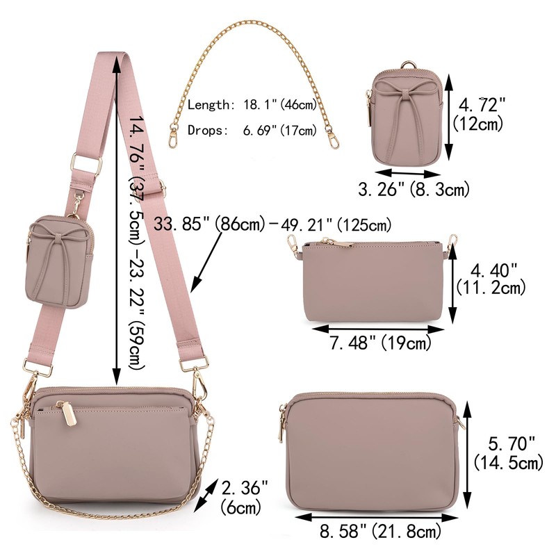 UTO Small Crossbody Bags for Women 3 in 1 Trendy