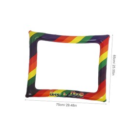 Ciieeo Funny Inflatable Selfie Frame Party Photo Prop Rainbow Decorations for Birthday Celebration