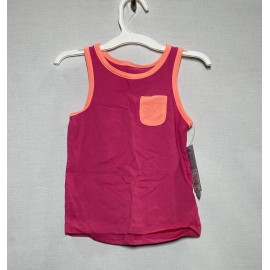 Cat & Jack Toddler Girl's Front Pocket Solid Tank Top - Cat & Jack Hot Magenta, 2T