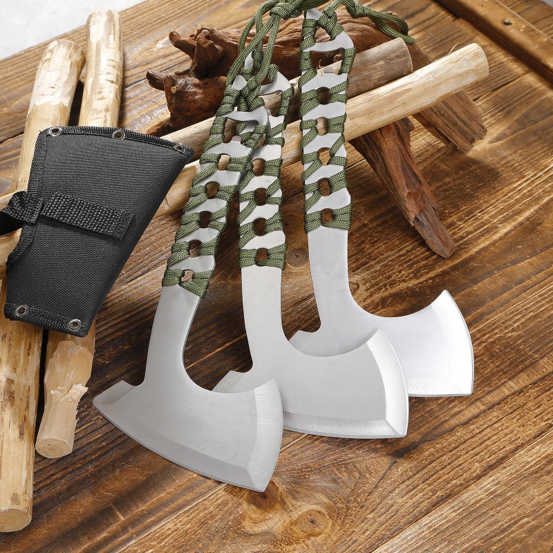 Stainless Steel Axe With Sheath 3pcs/Sethead weight: 1LB, Axe Head