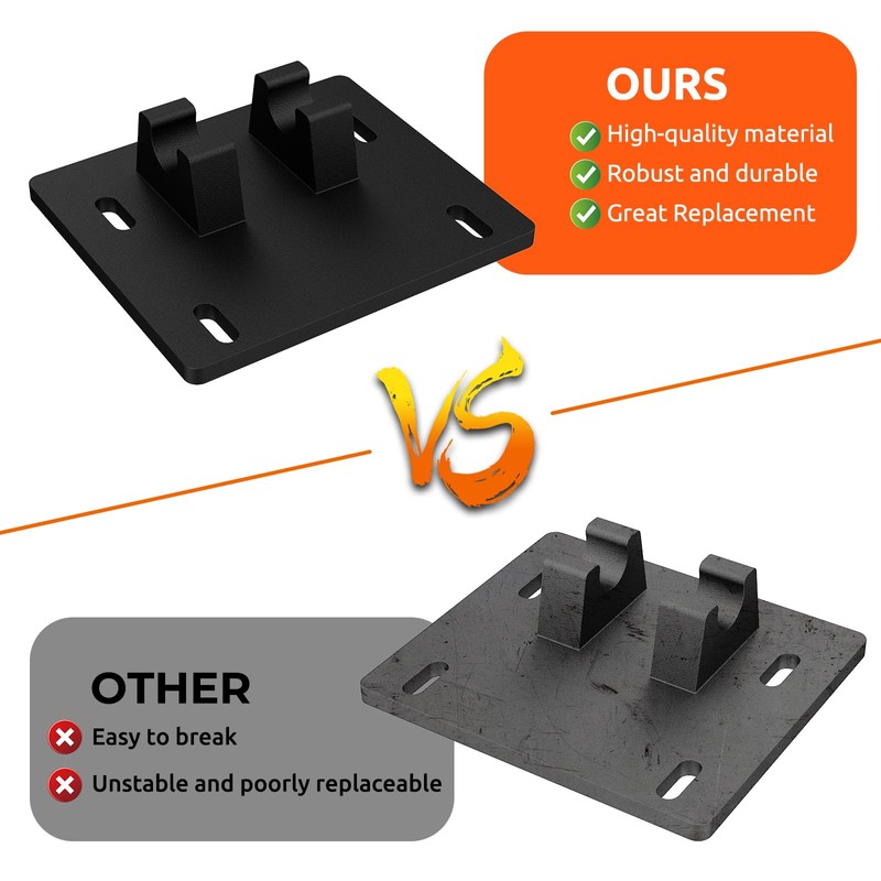 Motoparty Windshield Base Bracket for Polaris General Glass Windshield Replacement