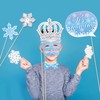 Lide Road 25Pcs Snowflake Photo Booth Props with Stick, Winter