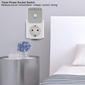 Digital Countdown Light Timer Plug 1-10 Hours Adjustable ABS Output Socket Switch Plug-In Countdown Timer Switch, EU 220 V