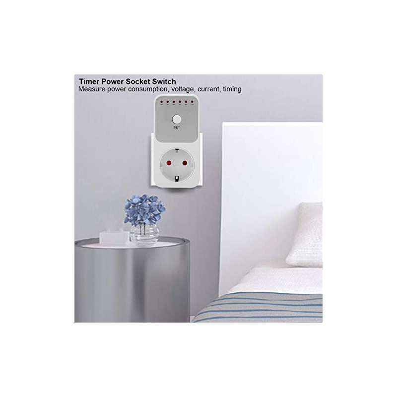 Digital Countdown Light Timer Plug 1-10 Hours Adjustable ABS Output