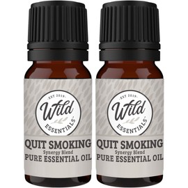 Wild Essentials Quit Smoking 100% Pure Essential Oil Synergy Blend 2 Pack - 10ml, Premium Grade, Use tor Help Quench Cravings The Natural Way! Made and Bottled in The USA