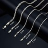 Silver Necklace for Women Men 2mm Rope Chain 925 Sterling