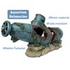 SLOCME Aquarium Submarine Ornaments Shipwreck Decorations - Resin Material Sunken
