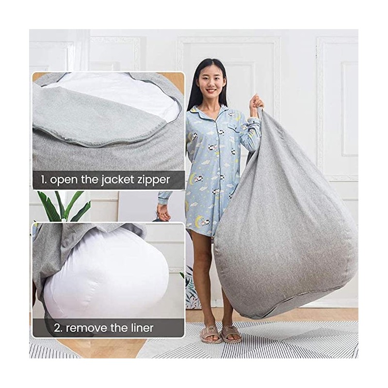 xtsfx Bag Haricots Bean Bag with Lining for Chair, Bean