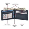 Real Leather Mens Bifold Wallet RFID Blocking Slim Minimalist Front