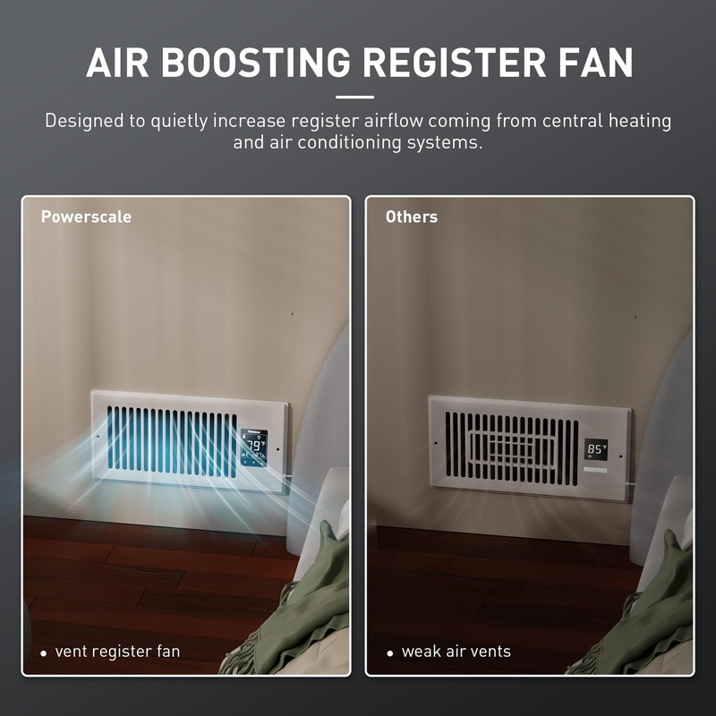 PowerScale 4" x 10" Smart Vent & Quiet Air Booster