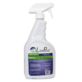 LivePure LP-SPR-32 Anti-Allergen 32 OZ Fabric Spray for Household Surfaces, Upholstery, Allergies from Dust Mites and Pet Dander, White