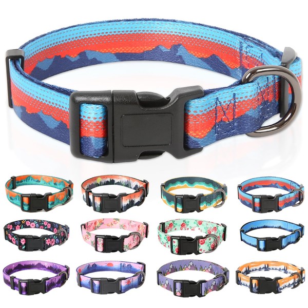 HEELE Dog Collar Small Dog Collar Multi-Colour Patterned Soft Comfy
