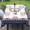 bnhjsdw 4th of July Tablecloth with Zipper 60x84 Inch American