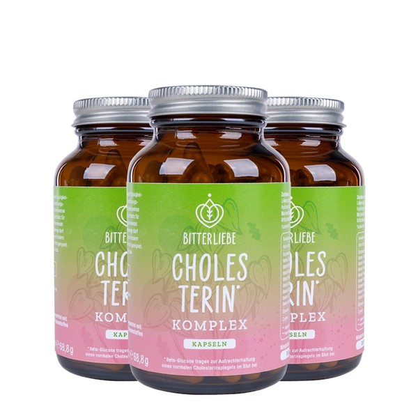 BitterLiebe Cholesterol* Complex, Unique Combination of Bitter Substances, Beta-Glucans and