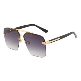 Dollger Sunglasses Men's Retro Sports Glasses: Women's Black UV 400 Glasses Large Flat Top Classic Square for Driving Fishing Travel, gray