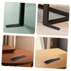 LALAFINA 10pcs Furniture Leveler Pads Black Adjustable Table Shims for
