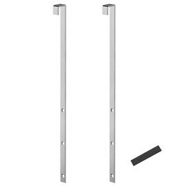 SONGMICS JJC901E01 Set of 2 Silver Steel Door Hooks for German Doors 1.2 x 2.2 x 32 cm (L x W x H)