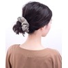VINGTAINE HS-127 Botanical Pattern Scrunchie, Simple, Casual, Daily Use, Chiffon,