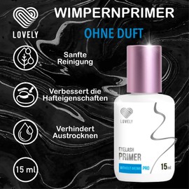 LOVELY Primer for Eyelash Extension – 15 ml, Odourless, Eyelash Extension Bonding Agent for Longer Hold, Liquid for Pretreatment of Application, Lash Extensions Primer, No Fragrances