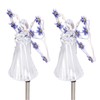 2 Pack LED Solar Angel Lights Solar Powered White Light