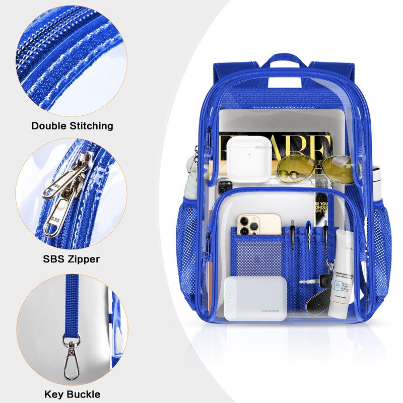 PAMANO Clear Backpack Heavy Duty Transparent See Through Bag for