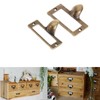 dophee 6-Pack Antique Brass Label Frame Card Holder Drawer Box