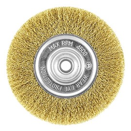 EAB Tool 2160447 6" Brass Coarse Wire Wheel Wire Brush - Recyclable,