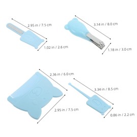 SAFIGLE Baby Hair Comb Set 4-Piece Cartoon Grooming Kit for Newborns Fine Tooth Comb for Infants Portable Baby Care Accessories