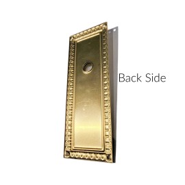 Refined antique style door trim escutcheon plate in the Polished Nickel Finish