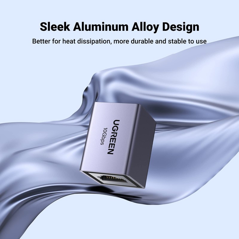 UGREEN Ethernet Extender 10Gbps, 2 Pack Ethernet Coupler for Cat8