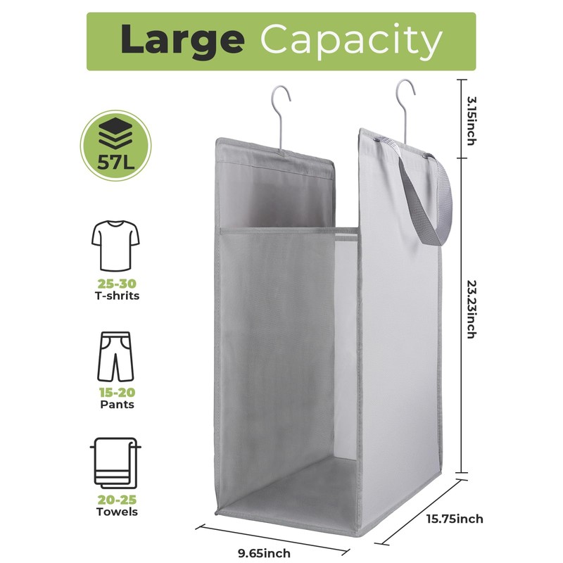 Fentec Hanging Laundry Hamper, Hanging Laundry Basket, Slim Laundry Hamper