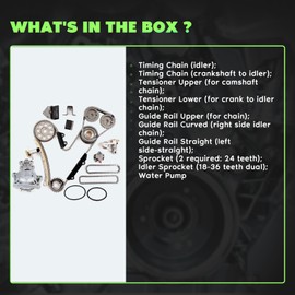 SCITOO Timing Chain Water Pump Kit fits for 2001 2004 WPSK010 TK8010