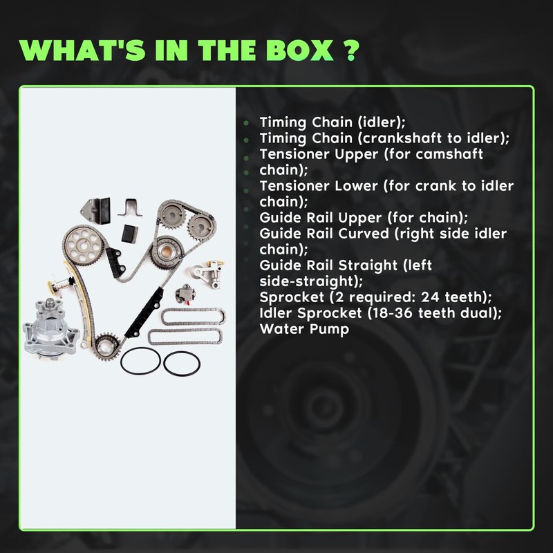 SCITOO Timing Chain Water Pump Kit fits for 2001 2004