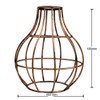 LEDSone Modern Easy Fit Geometric Vase Shape, Metal Wire Cage