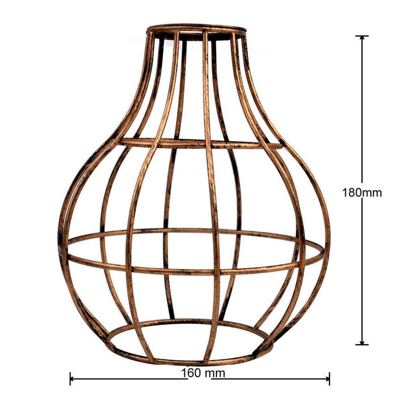 LEDSone Modern Easy Fit Geometric Vase Shape, Metal Wire Cage