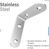 LuckIn 40 Pcs L Bracket Stainless Steel Corner Brace Sets,