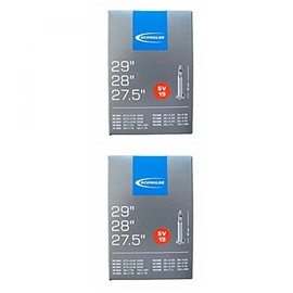 Schwalbe inner tube SV 19 - 27,5 inch, 28 inch, 29 inch, set of 2, presta valve/french valve