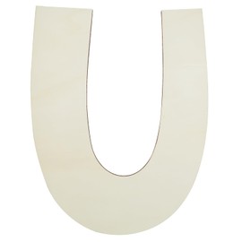 12 Inch Unique Wooden Letters for Wall Decor, Unfinished Wooden Letters Thick 1/5 Inch Large Craft Wood Letter for Garden Signs, DIY Painting Christmas Wedding Hanging Decoration - Wooden Letter U