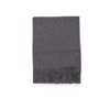 Plain 100% Cashmere Pashmina Shawl with Fringes for men and women (30 cm x 164 cm) - Einheitsgröße charcoal