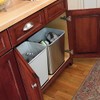 Polder 7 Gallon, Undersink, No Skid Rubber Base, Brushed Stainless