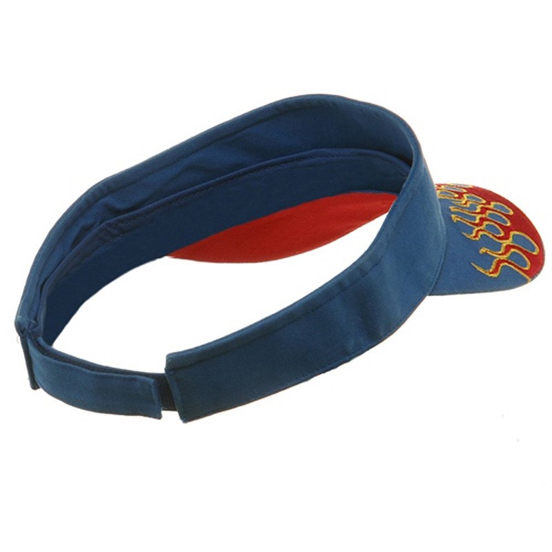 e4Hats.com Flame Visors-Royal Red OSFM