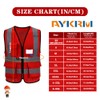 Red work vest mesh
